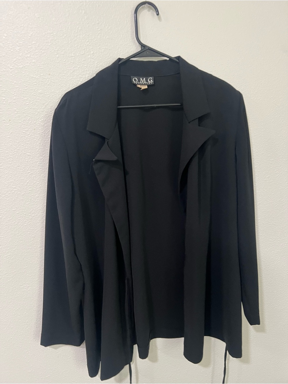 Black Open-Front Blazer Jacket